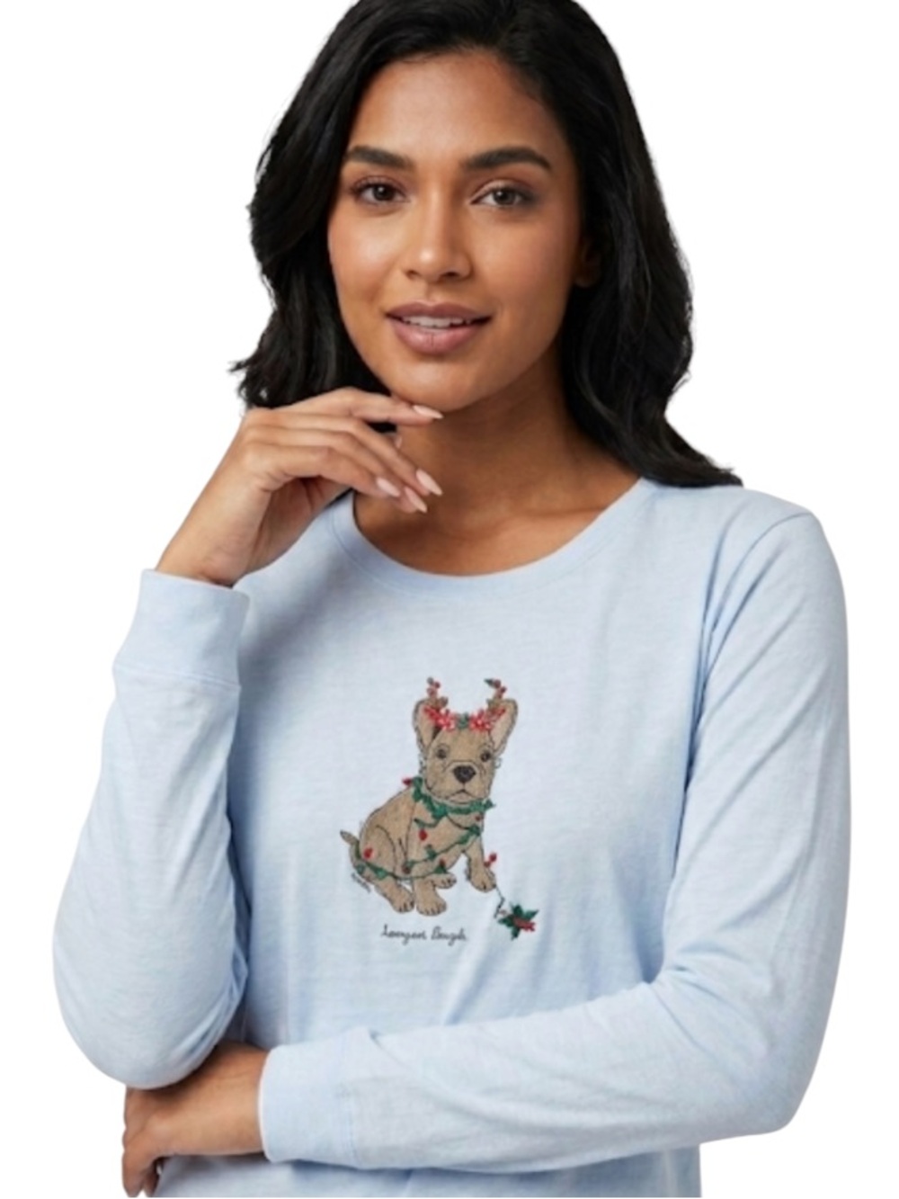 J. Crew XL Light Blue Festive Frenchie Holiday Dog Collector Tee
ZZ